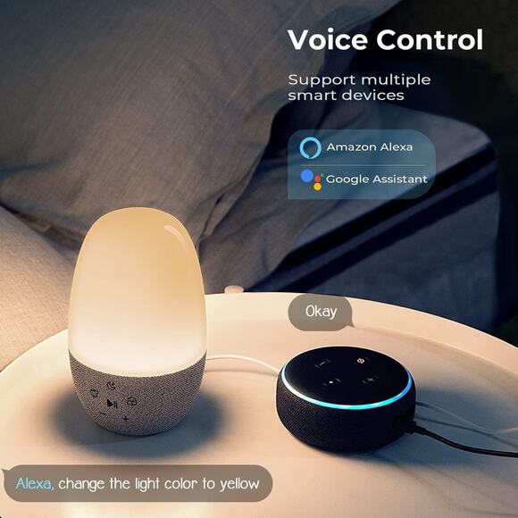 Baby/Kids Multicolor Night Light/27 Sounds (Alexa/Google Voice/SmartLife App) - Picture 3 of 7